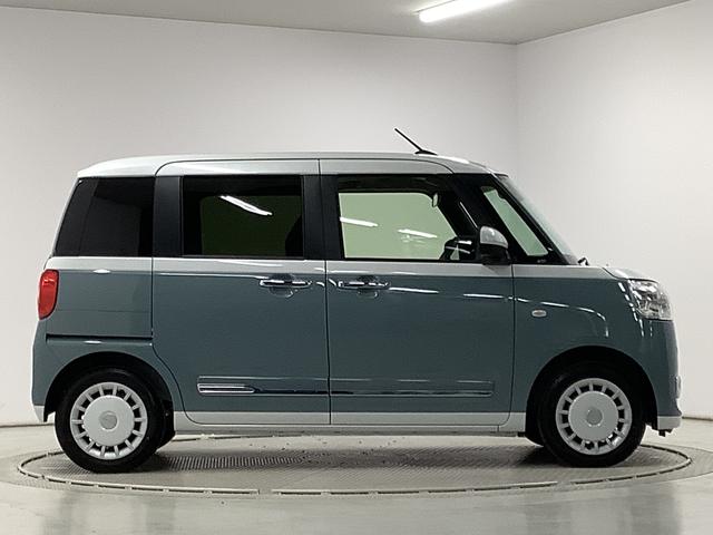 ムーヴキャンバスストライプスＧ　両側電動スライドドア　前後コーナーセンサー走行無制限１年保証　両側電動スライドドア　前後コーナーセンサー　前席シートヒーター　ホットカップホルダー　オートマチックハイビーム　ＬＥＤヘッドライト　横滑り防止装置　スマートキー　スマートアシスト（兵庫県）の中古車