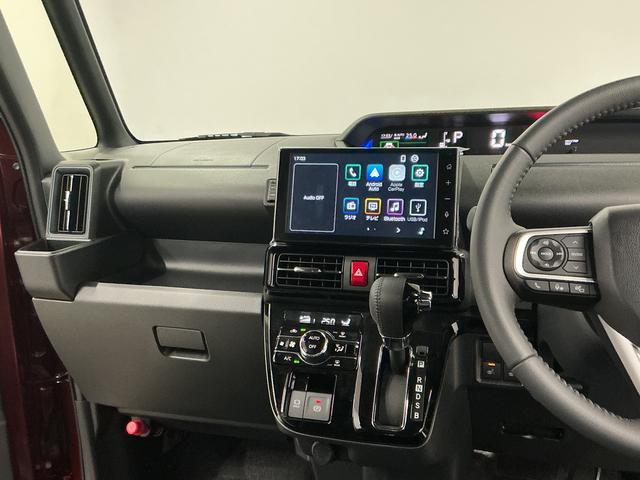 タントカスタムＲＳ　ターボ　９インチディスプレイオーディオ　ＵＳＢ１年保証　９インチディスプレイオーディオ　パノラマモニター　両側電動スライドドア　前後コーナーセンサー　前席シートヒーター　Ｂｌｕｅｔｏｏｔｈ　オートブレーキホールド　１５インチ純正アルミホイール（兵庫県）の中古車