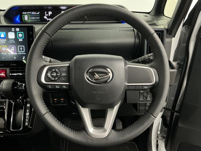 タントカスタムＲＳ　ターボ　９インチディスプレイオーディオ　ＵＳＢ１年保証　９インチディスプレイオーディオ　パノラマモニター　両側電動スライドドア　前後コーナーセンサー　前席シートヒーター　Ｂｌｕｅｔｏｏｔｈ　オートブレーキホールド　１５インチ純正アルミホイール（兵庫県）の中古車