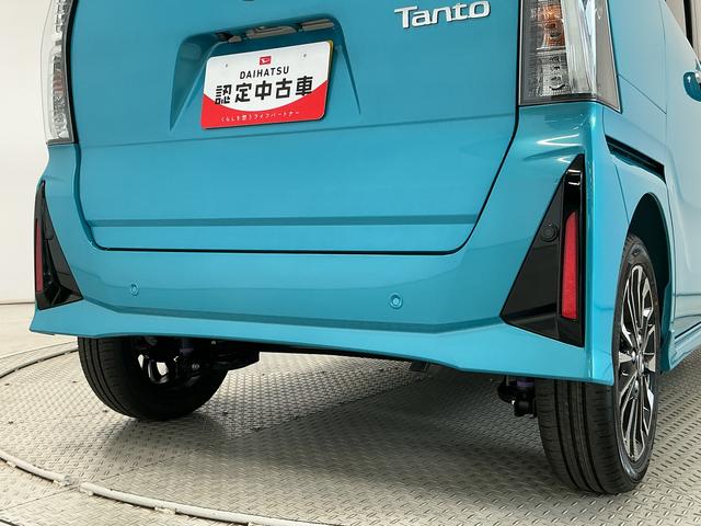 タントカスタムＲＳ　ターボ　両側電動スライドドア　コーナーセンサー走行無制限１年保証　両側電動スライドドア　前後コーナーセンサー　前席シートヒーター　オートハイビーム　ＬＥＤヘッドライト　オートブレーキホールド　プッシュスタート　１５インチ純正アルミホイール（兵庫県）の中古車