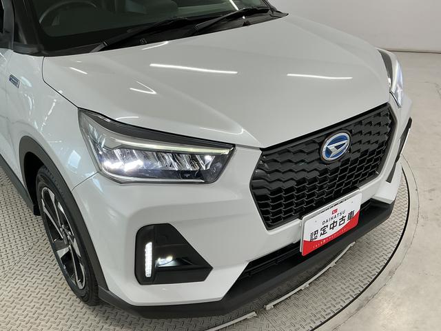 ロッキープレミアムG HEV 雹害車両 ワンオーナー 9インチナビ雹害車両 1年保証 ワンオーナー ETC 9インチナビTV ドラレコ パノラマモニター アダプティブクルーズコントロール 前後コーナーセンサー ブラインドスポットモニター 17インチ純正アルミホイール(兵庫県)の中古車
