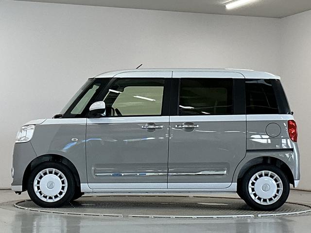 ムーヴキャンバスストライプスＧ　両側電動スライドドア　前後コーナーセンサー走行無制限１年保証　両側電動スライドドア　前後コーナーセンサー　前席シートヒーター　ホットカップホルダー　オートハイビーム　ＬＥＤヘッドライト　プッシュスタート　横滑り防止装置　オートエアコン（兵庫県）の中古車