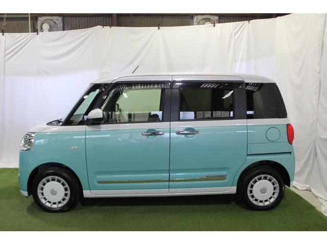 ムーヴキャンバスストライプスＧターボ認定中古車　４ＷＤ　７インチ純正ナビ　ドライブレコーダー　ＥＴＣ　バックモニター　両側パワースライドドア　オートエアコン　ホッとカップホルダー　シートヒーター　ＬＥＤヘッドライト　キーフリーシステム（香川県）の中古車