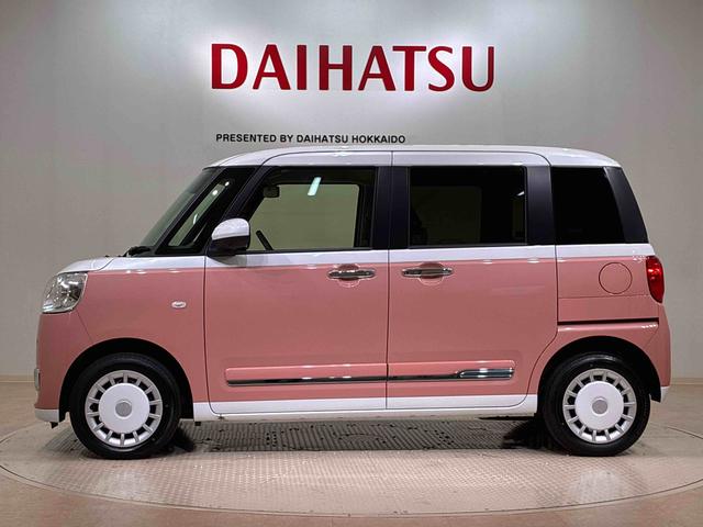 ムーヴキャンバスストライプスＧターボ４ＷＤ　シートヒーター　ターボ　オートマチックハイビーム　衝突防止システム　ＬＥＤヘッドランプ　レーンアシスト　スマートキー　記録簿　ワンオーナー　アイドリングストップ　エアバッグ　エアコン（北海道）の中古車