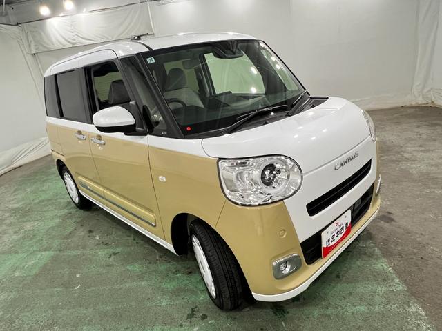 ムーヴキャンバスストライプスＧ　走行１５８７キロ／両側電動スライドドア一年保証・走行距離無制限　走行１５８７キロ　サイドエアバック　クリアランスソナー　オートマチックハイビーム　オートライト　ＬＥＤヘッドライト　ベンチシート　シートヒーター　両側電動スライドドア（埼玉県）の中古車