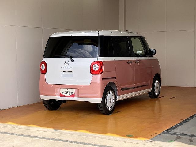 ムーヴキャンバスストライプスＧサポカーＳワイド適合　パノラマモニター対応　ＵＳＢ接続端子　電動パーキングブレーキ　シートヒーター　両側オートスライドドア　Ｐスタート　ホッとカップホルダー　置きラクボックス　キーフリー（神奈川県）の中古車