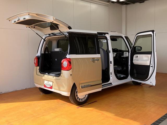 ムーヴキャンバスストライプスＧターボ　ｅｃｏ　ＩＤＬＥ非装着車サポカーＳワイド適合　パノラマモニター対応　ＵＳＢ接続端子　ディスプレイオーディオ　電動パーキングブレーキ　ワイヤレス充電器　両側オートスライドドア　全車速追従機能付ＡＣＣ　ホッとカップホルダー（神奈川県）の中古車