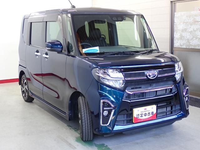 タントカスタムＸセレクション衝突被害軽減ブレーキ　横滑り防止装置　オートマチックハイビーム　アイドリングストップ　ステアリングスイッチ　オートライト　キーフリーシステム　オートエアコン　両側電動スライドドア　バックカメラ　ＬＥＤ（岐阜県）の中古車