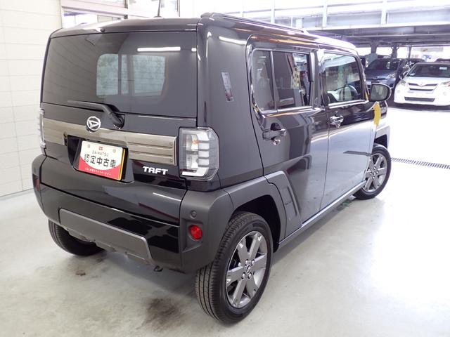 タフトＧターボ　ダーククロムベンチャー　ｅｃｏ　ＩＤＬＥ非装着車衝突被害軽減ブレーキ　横滑り防止装置　オートマチックハイビーム　ステアリングスイッチ　オートライト　キーフリーシステム　オートエアコン　バックカメラ　ディスプレイオーディオ　純正アルミホイール　マット（岐阜県）の中古車