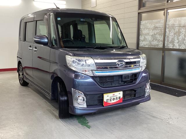 タントカスタムＲＳ　トップエディションＳＡII衝突被害軽減ブレーキ　横滑り防止装置　ターボ　アイドリングストップ　ステアリングスイッチ　オートライト　キーフリーシステム　オートエアコン　８インチナビ　社外ドラレコ　社外ＥＴＣ　マット　バイザー（岐阜県）の中古車