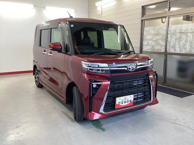 タントカスタムＸ衝突被害軽減ブレーキ　横滑り防止装置　オートマチックハイビーム　アイドリングストップ　ステアリングスイッチ　ＬＥＤオートライト　キーフリーシステム　オートエアコン　マット　バイザー　シートヒーター（岐阜県）の中古車