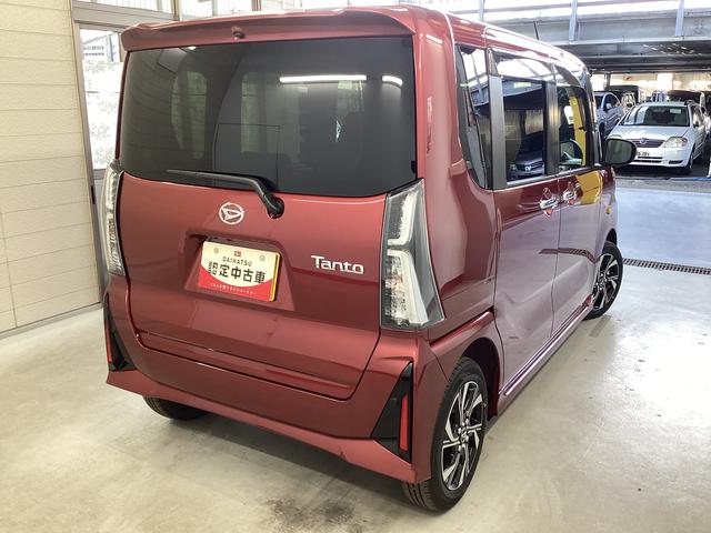 タントカスタムＸ衝突被害軽減ブレーキ　横滑り防止装置　オートマチックハイビーム　アイドリングストップ　ステアリングスイッチ　ＬＥＤオートライト　キーフリーシステム　オートエアコン　マット　バイザー　シートヒーター（岐阜県）の中古車