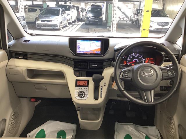 ムーヴＸターボ　ＳＡ衝突被害軽減ブレーキ　横滑り防止装置　ターボ　４ＷＤ　アイドリングストップ　ステアリングスイッチ　オートライト　キーフリーシステム　オートエアコン　社外ナビ　マット　バイザー（岐阜県）の中古車
