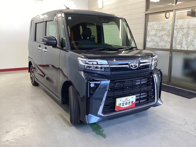 タントカスタムＸ衝突被害軽減ブレーキ　横滑り防止装置　パノラマカメラ　オートマチックハイビーム　アイドリングストップ　ステアリングスイッチ　オートライト　キーフリーシステム　オートエアコン　マット　バイザー（岐阜県）の中古車