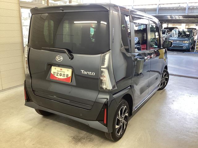 タントカスタムＸ衝突被害軽減ブレーキ　横滑り防止装置　パノラマカメラ　オートマチックハイビーム　アイドリングストップ　ステアリングスイッチ　オートライト　キーフリーシステム　オートエアコン　マット　バイザー（岐阜県）の中古車