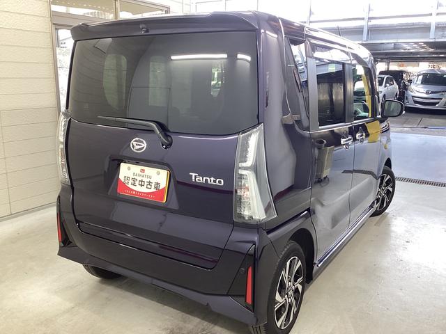 タントカスタムＸ衝突被害軽減ブレーキ　横滑り防止装置　パノラマカメラ　オートマチックハイビーム　アイドリングストップ　ステアリングスイッチ　オートライト　キーフリーシステム　オートエアコン　マット　バイザー（岐阜県）の中古車