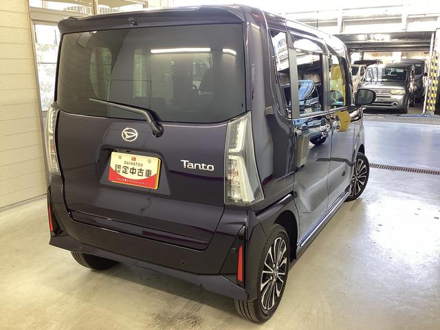 タントカスタムＲＳ衝突被害軽減ブレーキ　横滑り防止装置　４ＷＤ　オートハイビーム　アイドリングストップ　ステアリングスイッチ　オートライト　キーフリー　エアコン　ナビ　ドラレコ　ＥＴＣ　パノラマカメラ　マット　バイザー（岐阜県）の中古車