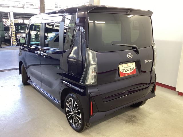 タントカスタムＲＳ衝突被害軽減ブレーキ　横滑り防止装置　４ＷＤ　オートハイビーム　アイドリングストップ　ステアリングスイッチ　オートライト　キーフリー　エアコン　ナビ　ドラレコ　ＥＴＣ　パノラマカメラ　マット　バイザー（岐阜県）の中古車