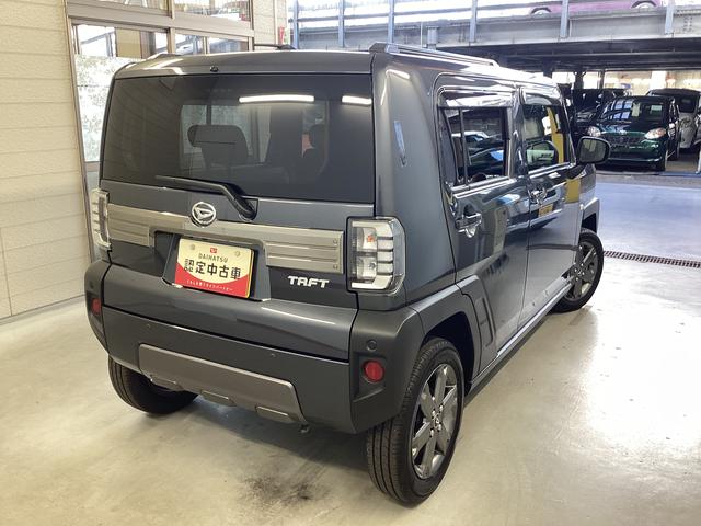 タフトＧターボ　ダーククロムベンチャー衝突被害軽減ブレーキ　横滑り防止装置　オートハイビーム　アイドリングストップ　ステアリングスイッチ　オートライト　キーフリーシステム　オートエアコン　パノラマカメラ　マット　バイザー（岐阜県）の中古車