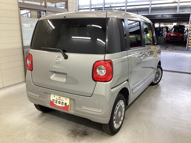 ムーヴキャンバスセオリーＧ衝突被害軽減ブレーキ　横滑り防止装置　４ＷＤ　オートハイビーム　アイドリングストップ　ステアリングスイッチ　オートライト　キーフリーシステム　オートエアコン　パノラマカメラ（岐阜県）の中古車