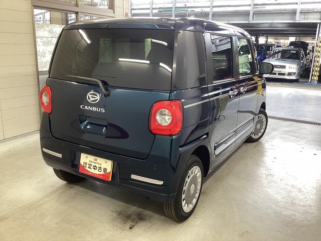 ムーヴキャンバスセオリーＧ衝突被害軽減ブレーキ　横滑り防止装置　４ＷＤ　オートハイビーム　アイドリングストップ　ステアリングスイッチ　オートライト　キーフリーシステム　オートエアコン　パノラマカメラ（岐阜県）の中古車