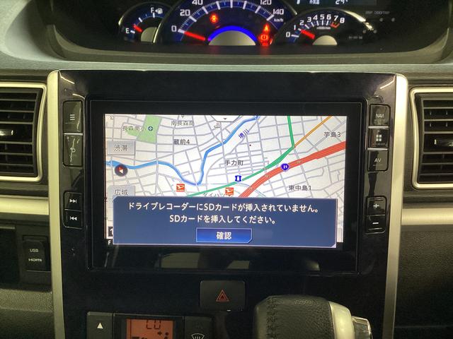 タントカスタムＲＳ　トップエディションリミテッドＳＡIII衝突被害軽減ブレーキ　横滑り防止装置　４ＷＤ　オートハイビーム　アイドリングストップ　ステアリングスイッチ　オートライト　キーフリー　エアコン　ナビ　ドラレコ　パノラマカメラ　ＥＴＣ　マット　バイザー（岐阜県）の中古車