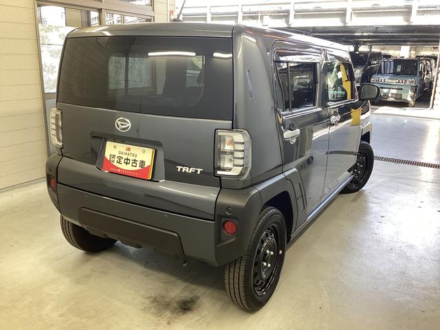 タフトX衝突被害軽減ブレーキ 横滑り防止装置 オートハイビーム アイドリングストップ ステアリングスイッチ オートライト キーフリーシステム オートエアコン パノラマカメラ マット バイザー(岐阜県)の中古車