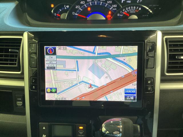 タントカスタムＸ　トップエディションＳＡ衝突被害軽減ブレーキ　横滑り防止装置　アイドリングストップ　ステアリングスイッチ　オートライト　キーフリーシステム　オートエアコン　ナビ　バックカメラ　マット　バイザー（岐阜県）の中古車