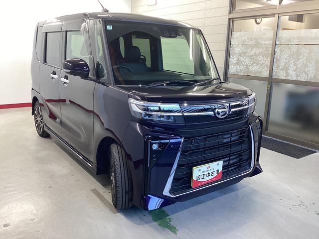 タントカスタムＲＳ衝突被害軽減ブレーキ　横滑り防止装置　オートハイビーム　アイドリングストップ　ステアリングスイッチ　オートライト　キーフリー　オートエアコン　ナビ　ドラレコ　パノラマカメラ　ＥＴＣ　マット　バイザー（岐阜県）の中古車