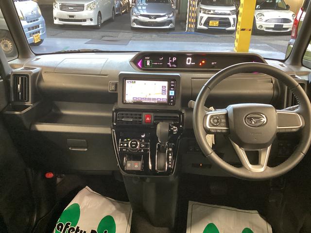 タントカスタムＲＳ衝突被害軽減ブレーキ　横滑り防止装置　オートハイビーム　アイドリングストップ　ステアリングスイッチ　オートライト　キーフリー　オートエアコン　ナビ　ドラレコ　パノラマカメラ　ＥＴＣ　マット　バイザー（岐阜県）の中古車