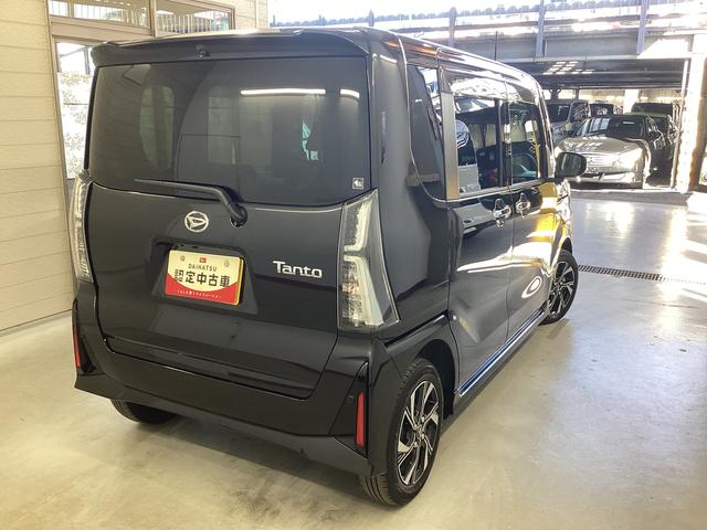 タントカスタムＸ衝突被害軽減ブレーキ　横滑り防止装置　オートハイビーム　アイドリングストップ　ステアリングスイッチ　オートライト　キーフリーシステム　オートエアコン　マット　バイザー（岐阜県）の中古車