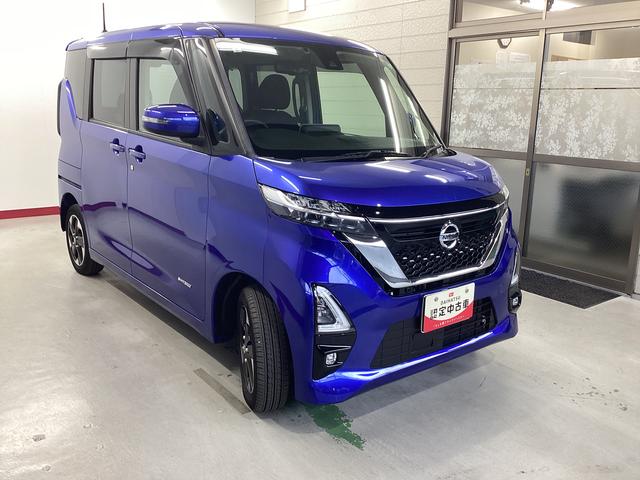 ルークスハイウェイスター　Ｘ衝突被害軽減ブレーキ　横滑り防止装置　オートハイビーム　アイドリングストップ　ステアリングスイッチ　オートライト　キーフリーシステム　オートエアコン　ナビ　パノラマカメラ　ＥＴＣ　マット　バイザー（岐阜県）の中古車