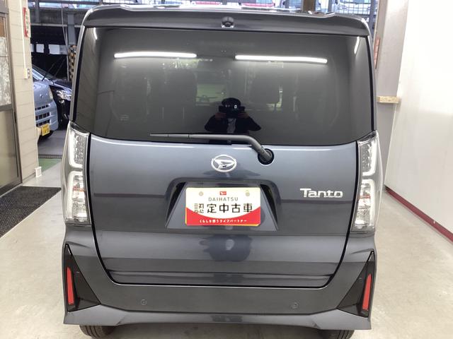 タントカスタムＸ衝突被害軽減ブレーキ　横滑り防止装置　オートハイビーム　アイドリングストップ　ステアリングスイッチ　オートライト　キーフリーシステム　オートエアコン　パノラマカメラ　マット　バイザー（岐阜県）の中古車
