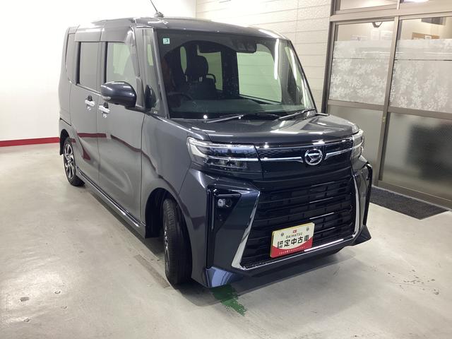 タントカスタムＸ衝突被害軽減ブレーキ　横滑り防止装置　オートハイビーム　アイドリングストップ　ステアリングスイッチ　オートライト　キーフリーシステム　オートエアコン　パノラマカメラ　マット　バイザー（岐阜県）の中古車