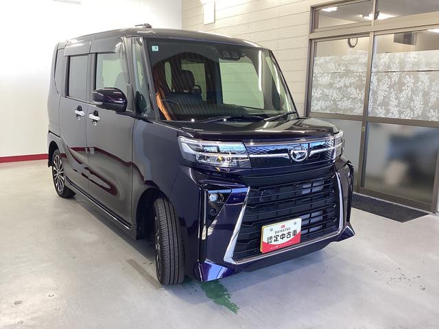 タントカスタムＲＳ衝突被害軽減ブレーキ　横滑り防止装置　４ＷＤ　オートハイビーム　アイドリングストップ　ステアリングスイッチ　オートライト　キーフリー　エアコン　ナビ　ドラレコ　パノラマカメラ　ＥＴＣ　マット　バイザー（岐阜県）の中古車