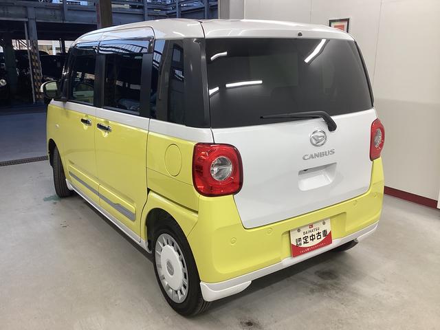 ムーヴキャンバスストライプスＧ衝突被害軽減ブレーキ　横滑り防止装置　オートハイビーム　アイドリングストップ　ステアリングスイッチ　オートライト　キーフリーシステム　オートエアコン　ＥＴＣ　バイザー（岐阜県）の中古車