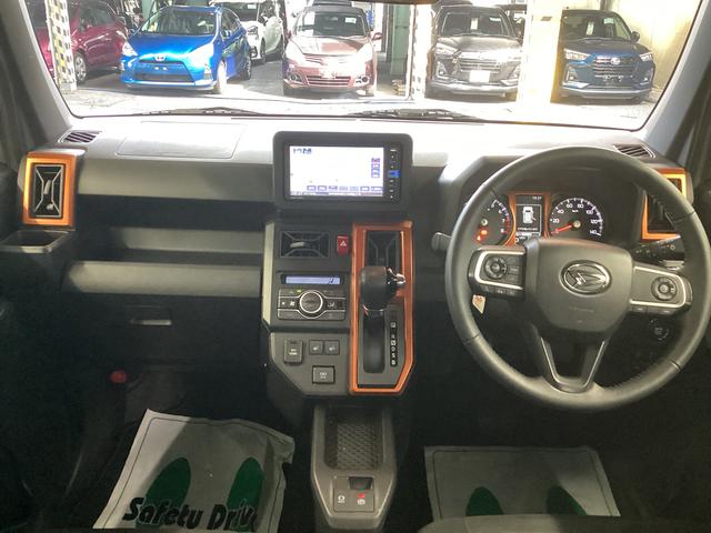 タフトGターボ衝突被害軽減ブレーキ 横滑り防止装置 4WD オートハイビーム アイドリングストップ ステアリングスイッチ オートライト キーフリー エアコン ナビ ドラレコ パノラマカメラ ETC マット バイザー(岐阜県)の中古車