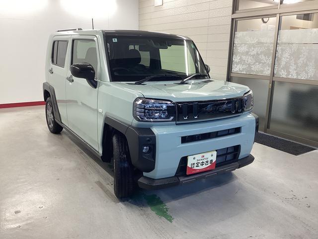 タフトGターボ ダーククロムベンチャー衝突被害軽減ブレーキ 横滑り防止装置 オートハイビーム アイドリングストップ ステアリングスイッチ オートライト キーフリーシステム オートエアコン ナビ ドラレコ ETC マット バイザー(岐阜県)の中古車