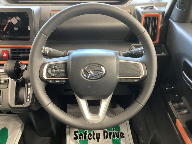 タントファンクロスターボ衝突被害軽減ブレーキ　横滑り防止装置　オートハイビーム　アイドリングストップ　ステアリングスイッチ　オートライト　キーフリーシステム　オートエアコン　パノラマカメラ　マット　バイザー（岐阜県）の中古車