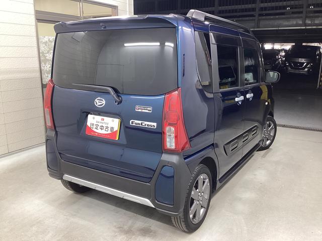 タントファンクロスターボ衝突被害軽減ブレーキ 横滑り防止装置 オートハイビーム アイドリングストップ ステアリングスイッチ オートライト キーフリー オートエアコン ナビ ドラレコ パノラマカメラ ETC マット バイザー(岐阜県)の中古車