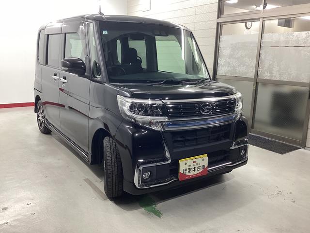 タントカスタムＸ　トップエディションＶＳ　ＳＡIII衝突被害軽減ブレーキ　横滑り防止装置　オートハイビーム　アイドリングストップ　ステアリングスイッチ　オートライト　キーフリーシステム　オートエアコン　ナビ　パノラマカメラ　マット　バイザー（岐阜県）の中古車
