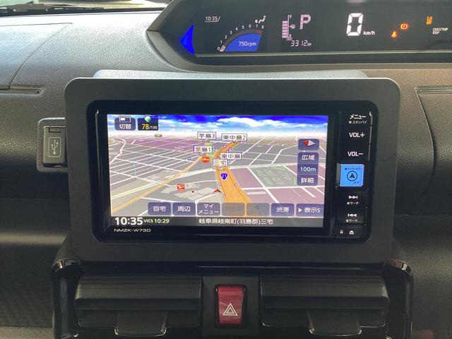 タントカスタムＲＳ衝突被害軽減ブレーキ　横滑り防止装置　オートハイビーム　アイドリングストップ　ステアリングスイッチ　オートライト　キーフリーシステム　オートエアコン　ナビ　ドラレコ　パノラマカメラ　ＥＴＣ　マット（岐阜県）の中古車