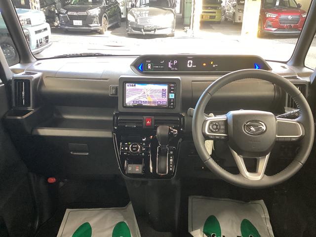 タントカスタムＲＳ衝突被害軽減ブレーキ　横滑り防止装置　オートハイビーム　アイドリングストップ　ステアリングスイッチ　オートライト　キーフリーシステム　オートエアコン　ナビ　ドラレコ　パノラマカメラ　ＥＴＣ　マット（岐阜県）の中古車