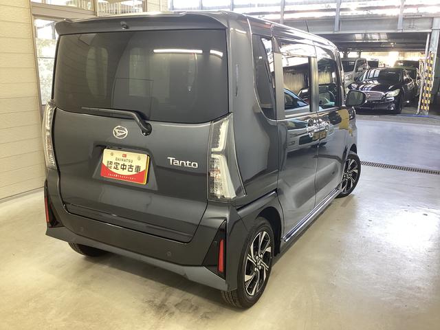 タントカスタムＸ衝突被害軽減ブレーキ　横滑り防止装置　オートハイビーム　アイドリングストップ　ステアリングスイッチ　オートライト　キーフリーシステム　オートエアコン　バックカメラ　マット　バイザー（岐阜県）の中古車