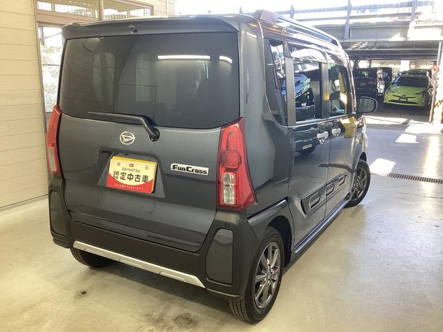 タントファンクロス衝突被害軽減ブレーキ　横滑り防止装置　オートハイビーム　アイドリングストップ　ステアリングスイッチ　オートライト　キーフリーシステム　オートエアコン　パノラマカメラ　マット　バイザー（岐阜県）の中古車