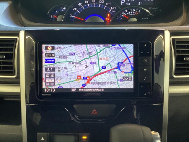 タントカスタムX トップエディションVS SAIII衝突被害軽減ブレーキ 横滑り防止装置 オートハイビーム アイドリングストップ ステアリングスイッチ オートライト キーフリーシステム ナビ パノラマカメラ ETC 社外ドラレコ マット バイザー(岐阜県)の中古車