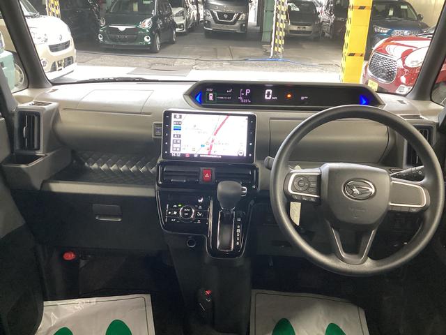 タントカスタムＸセレクション衝突被害軽減ブレーキ　横滑り防止装置　オートハイビーム　アイドリングストップ　ステアリングスイッチ　オートライト　キーフリーシステム　オートエアコン　ナビ　ドラレコ　パノラマカメラ　マット　バイザー（岐阜県）の中古車