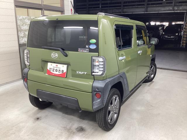 タフトＧターボ衝突被害軽減ブレーキ　横滑り防止装置　オートハイビーム　アイドリングストップ　ステアリングスイッチ　オートライト　キーフリーシステム　オートエアコン　ナビ　ドラレコ　パノラマカメラ　マット　バイザー（岐阜県）の中古車