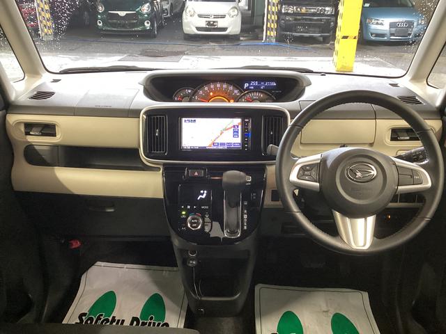 ムーヴキャンバスＧブラックインテリアリミテッド　ＳＡIII衝突被害軽減ブレーキ　横滑り防止装置　オートハイビーム　アイドリングストップ　ステアリングスイッチ　キーフリー　オートエアコン　ナビ　パノラマカメラ　ＥＴＣ　　社外ドラレコ　マット　バイザー（岐阜県）の中古車