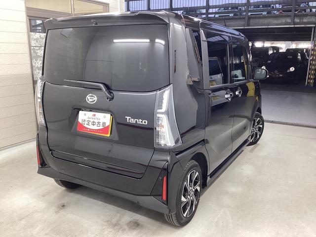 タントカスタムX衝突被害軽減ブレーキ 横滑り防止装置 オートハイビーム アイドリングストップ ステアリングスイッチ オートライト キーフリーシステム オートエアコン パノラマカメラ マット バイザー(岐阜県)の中古車